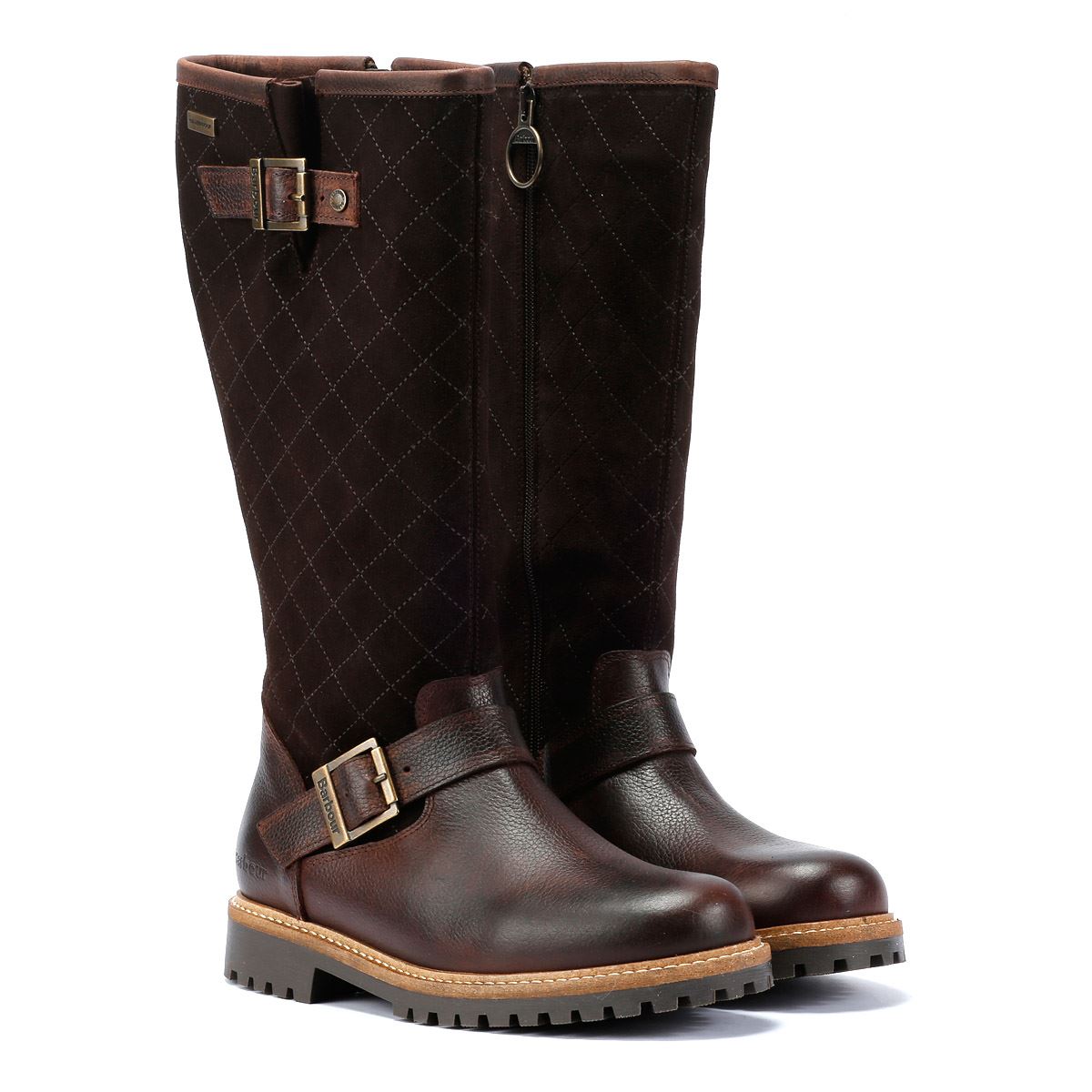 Barbour Willow Tall Damenstiefel Aus Braunem Wildleder