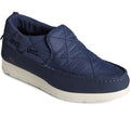 Sperry Moc-Sider Wildleder Damen Mokassin Schuhe In Marineblau