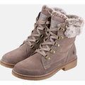 Hush Puppies Florence Leder Damen Stiefel In Taupe