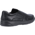 Hush Puppies Aaron Leder Herren Schwarze Mokassins