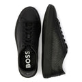 Boss Kieran Tennis Schwarze Farbe Ledersneaker Für Herren