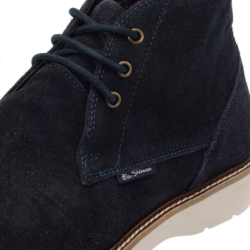 Ben Sherman Hampton Blaue Herren-Wildlederstiefel