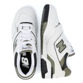 New Balance 550 Weiße/Khakifarbene Turnschuhe