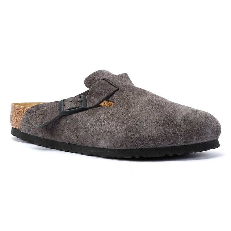 Birkenstock Boston Graue Wildleder Clogs