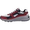 Skechers Global Jogger Leder-Herren-Burgunder-Sneaker