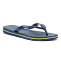 Havaianas Brasil Logo Marineblau Gummi Flip Flops