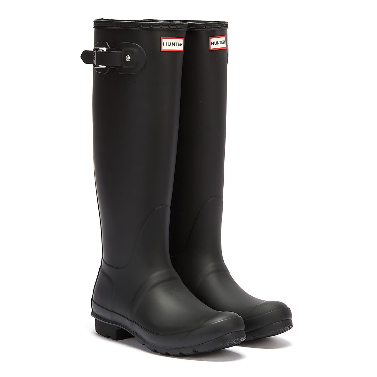 Black hunter wellies on sale