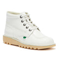 Kickers Kick Hi White Leather Boots