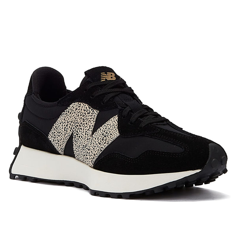 New Balance 327 Womens Animal Print Schwarz Turnschuhe