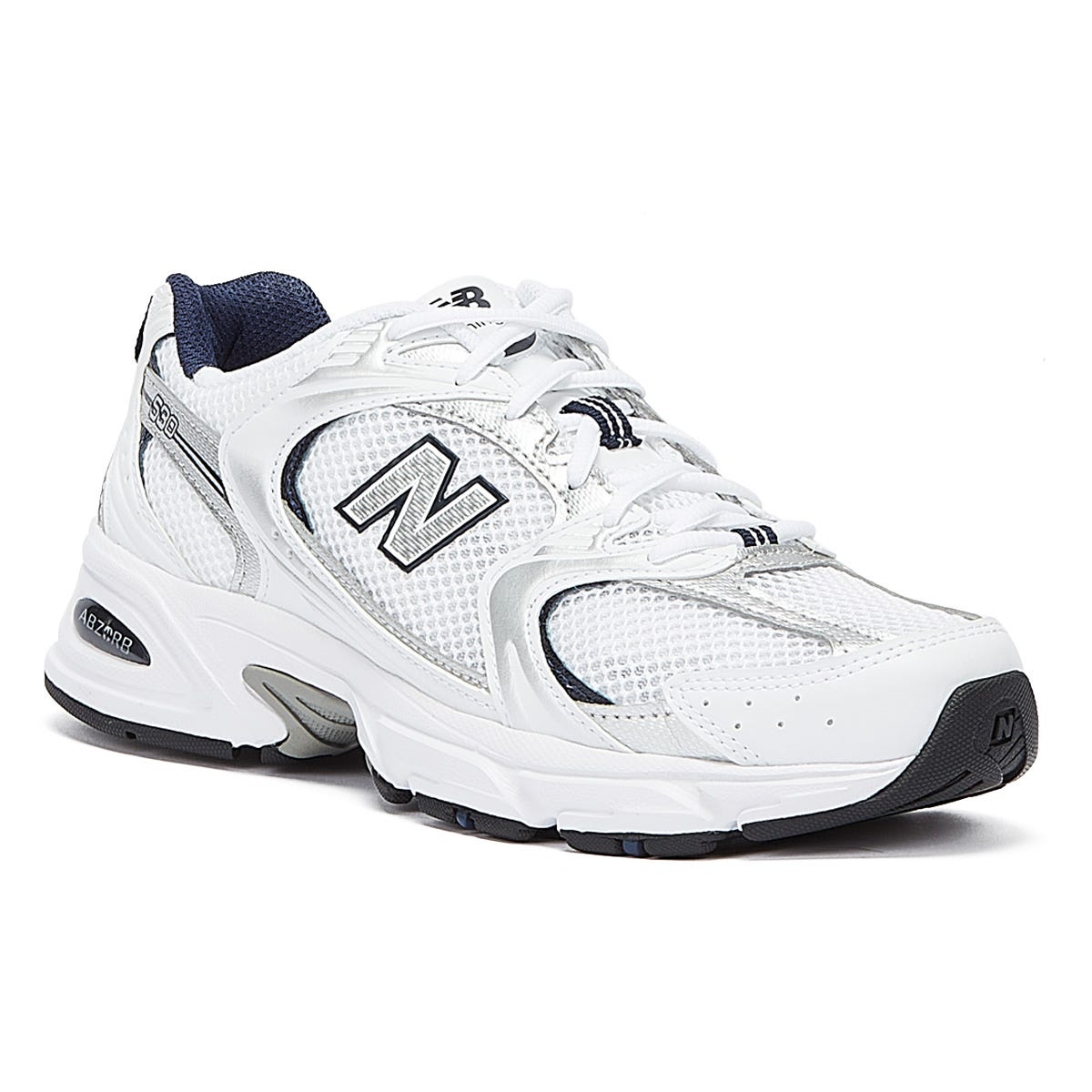 Black and white new balance trainers on sale